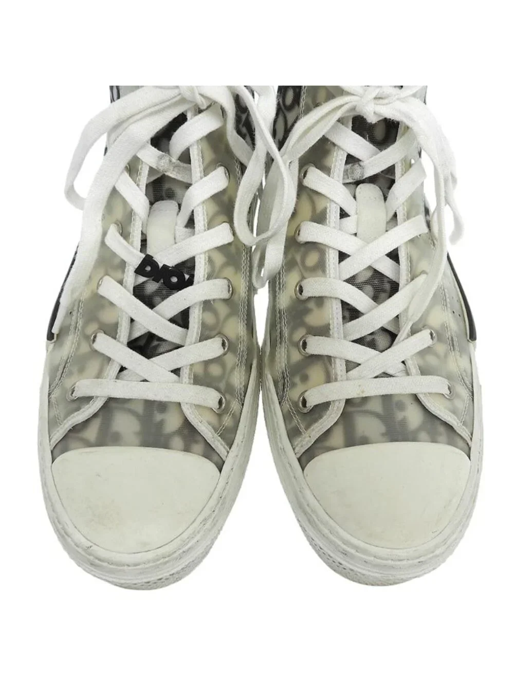 Dior Oblique High Top Sneakers White Black